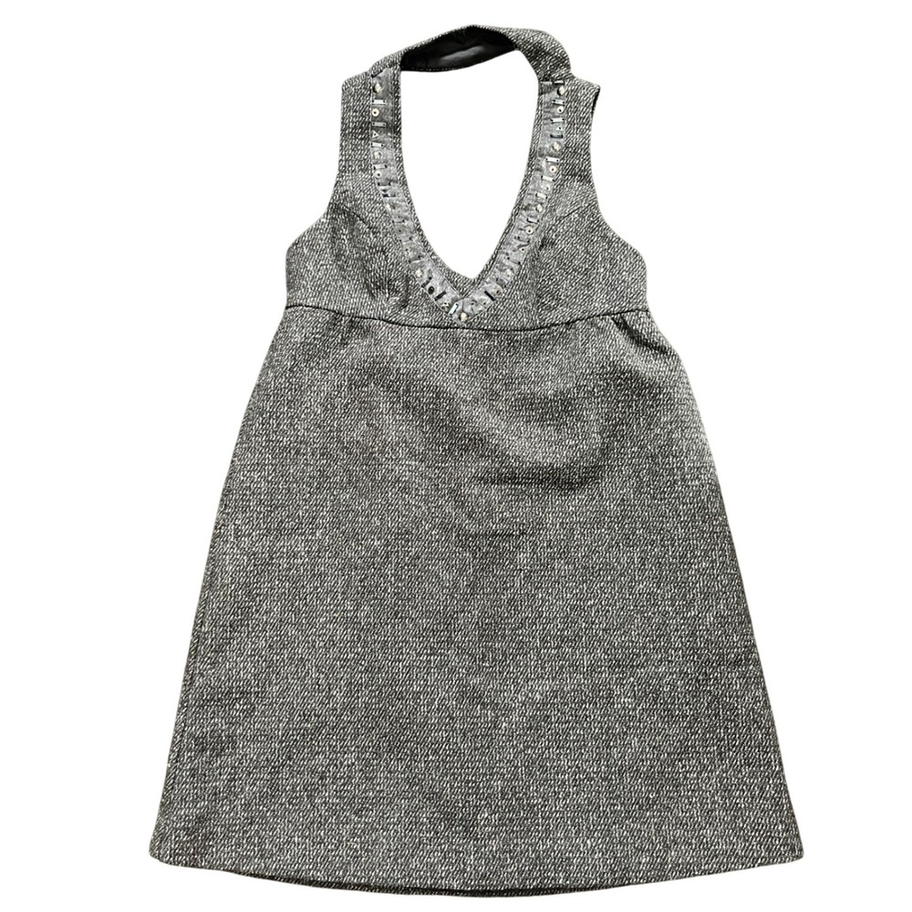 Anna Sui for Target Tweed Mini Dress Sleeveless Embellished Women's